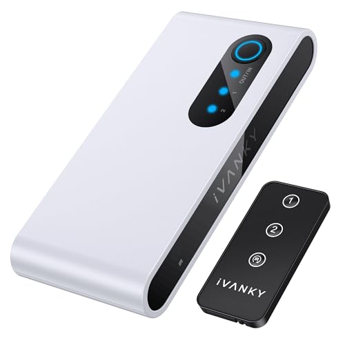 HDMI Switch 4K@120Hz iVANKY Bi-Directional 8K HDMI Switcher HDMI 2.1 Switch with Remote 2 in 1 Out, 1 in 2 Out (1 Display at a Time) HDR 3D 8K@60Hz for Xbox, PS5/PS4, Roku, Apple TV, PC, Fire Stick