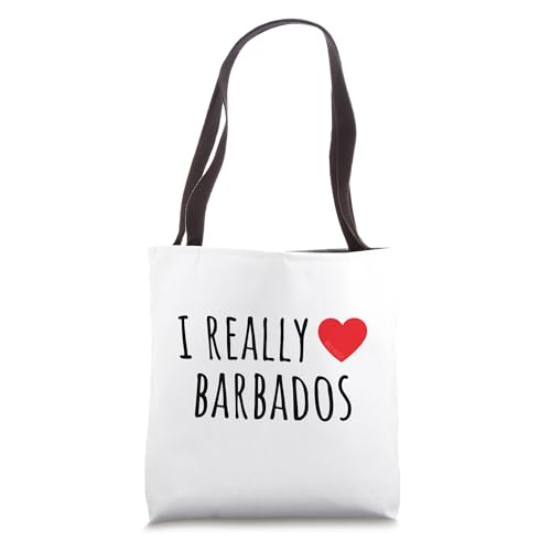 I Really Love Barbados Tote Bag