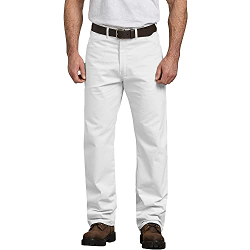 Dickies mens Relaxed-fit Painter's work utility pants, White, 40W x 32L US