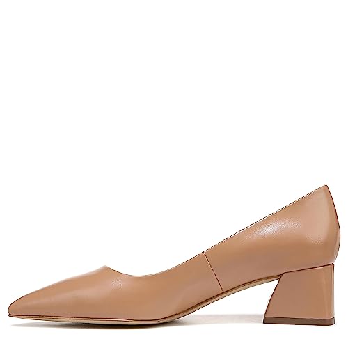 Franco Sarto Womens Racer Pointed Toe Block Heel Pump Toffee Tan Leather 7.5 M