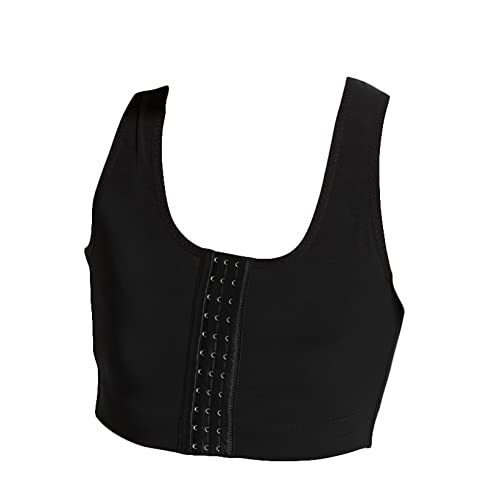 JDSHISO Mens Compression Tank Top Waist Trainer Hook Body Shaper Men Slimming Chest Corset Sleeveless Compression Vest Black M