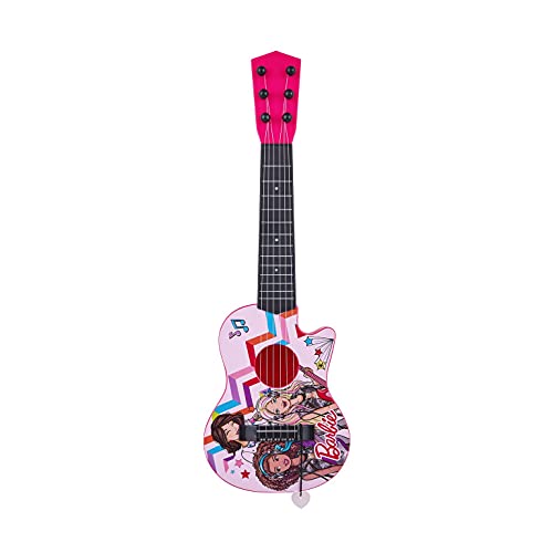 Sakar 'Barbie 21'' Kids Guitar Toy GT1-01371 | Inspired Design, Easy-to-Hold, Thin Frets and Low String, Traditional Acoustic Guitar Shape, Secret Stickers, Real Tuning Gears'