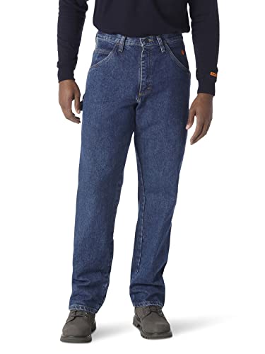 Wrangler Riggs Workwear mens Fr Flame Resistant Carpenter Jean Work Utility Pants, Denim, 42W x 30L US