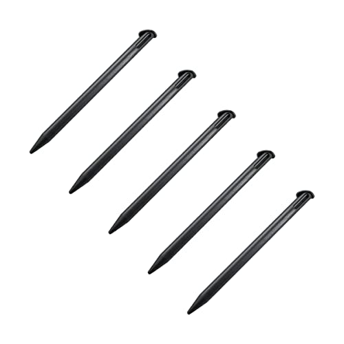 XINXUSONG 5 Pack Stylus Pens for New 3DS XL 2015 Slot Replacement Pen Plastic Touch Screen Pen Set (Black)