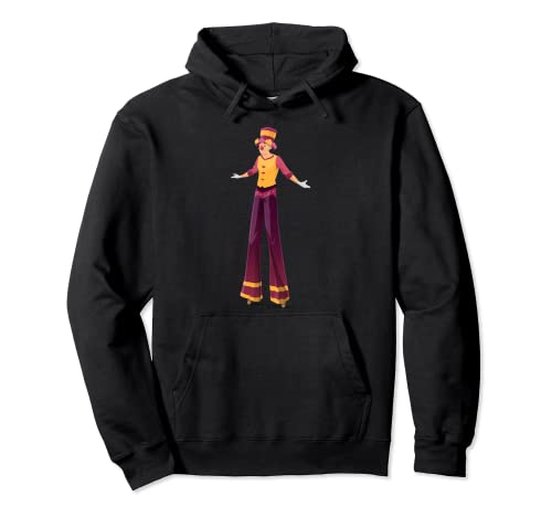 Clown On Circus Stilts Circus Lover Pullover Hoodie
