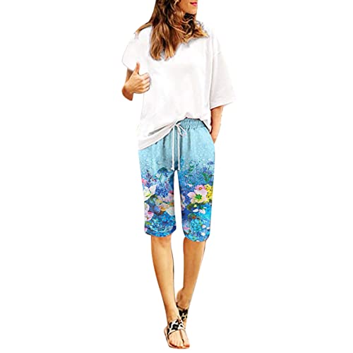 Kainawee 2024 plus size linen shorts for women 3x-4x shorts for women gym pack cotton yoga shorts with pockets for women womens shorts casual 7 inch inseam