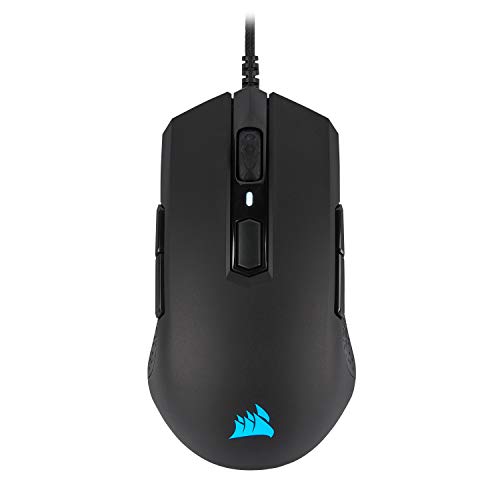 Corsair M55 RGB Pro Wired Ambidextrous Multi-Grip Gaming Mouse - 12,400 DPI Adjustable Sensor - 8 Programmable Buttons - Black