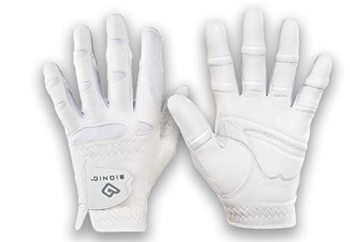 Women's StableGrip with NaturalFit Glove Glove - White (Medium/Large, Left)