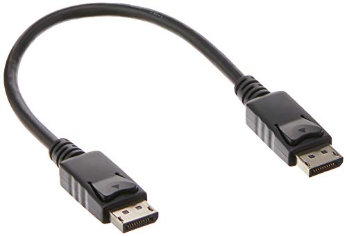 Tripp Lite DisplayPort Cable with Latches (M/M), DP to DP, 4K x 2K, 1-ft. (P580-001), Black