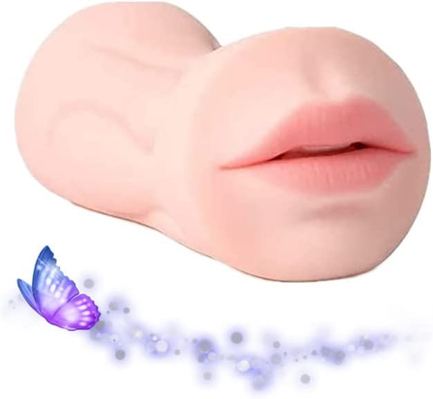 2 in 1 Male Masturbators Adult Sex Toys with Realistic Textured Mouth agina and Tight Anus Men's Pocket Pussy Blowjob Stroker Anal Play Sex Toys for Men Men's