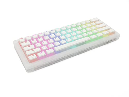 GK GAMAKAY K61 Pro 60% RGB Silent Gasket Mechanical Keyboard, Bluetooth/USB-C Wired/2.4GHz Wireless 61 Keys Hot Swap Gaming Keyboard CNC Acrylic Base Pudding Keycaps (GamaKay Phoenix Switch)