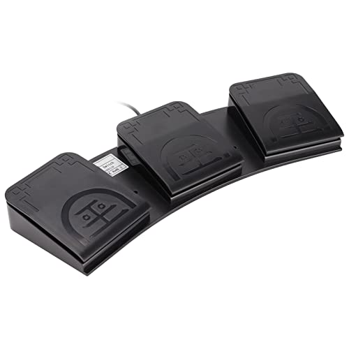 USB Triple Foot Pedal, Multifunction Foot Switch, Supports 3 Key Custom Program, Ergonomic Design Providing Comfort for Feet, PC Foot Pedal for Game Media Instrument