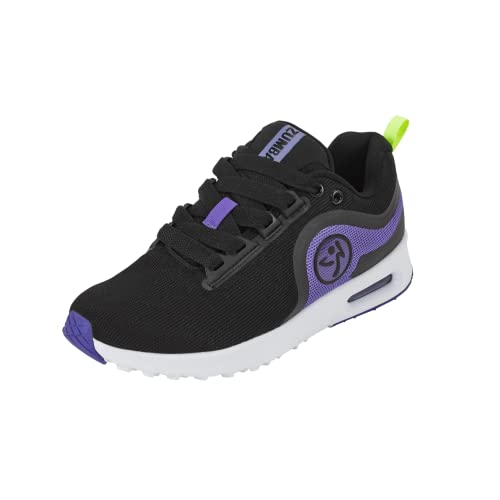 ZUMBA Women's Air Remix Sneakers, Low-Top Dance Sneakers, 8, Black