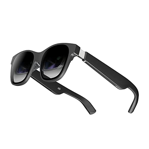 XREAL Air AR Glasses, Smart Glasses with Massive 201' Micro-OLED Virtual Theater, Augmented Reality Glasses, Watch, Stream, and Game on PC/Android/iOS–Consoles & Cloud Gaming Compatible