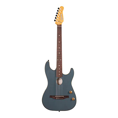 Godin 6 String Hollow-Body Electric Guitar, Right, arctik Blue (052233)