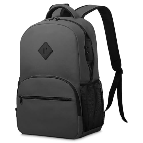 OZCHIN Backpack With Combination Lock Double Layer Sealed Zipper Classics Carbon Lined Travel Backpack Great Gifts for Men or Women (Black)