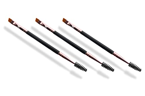 Eyebrow Tint Brush for Eyebrow Henna Brow Tint - Spoolie Eyebrow Brush for Brow Henna - Lash Tint Brush Comb for Eyelash Tint - Angled Eyebrow Brush by Existing Beauty 3 Pack