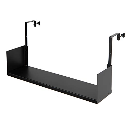 Wallniture Libro Cubicle Shelf 24' Cube Storage Organizer Bookshelf with Cubicle Hooks, Home Office Desk Organizer (Black)