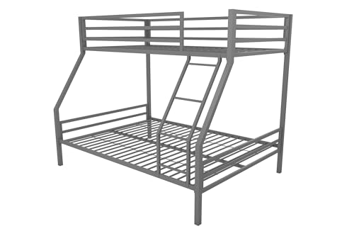 Novogratz Maxwell Metal Bunk Bed, Twin/Full, Grey