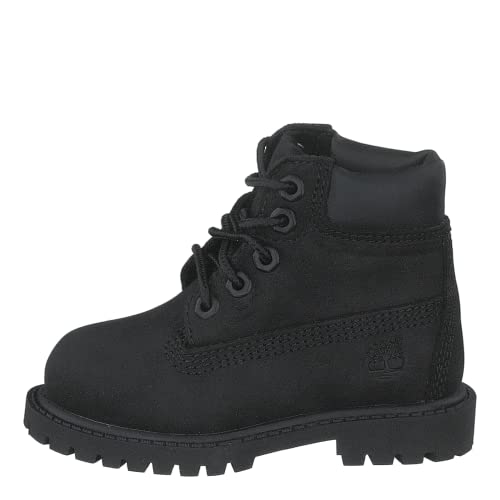 Timberland Kids' 6&quot Premium Waterproof Boot Core, Black Nubuck, 12.5 M US Little Kid