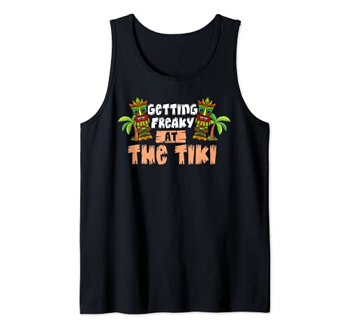 Hawaiian Tiki Bar Torches Drinks Tank Top
