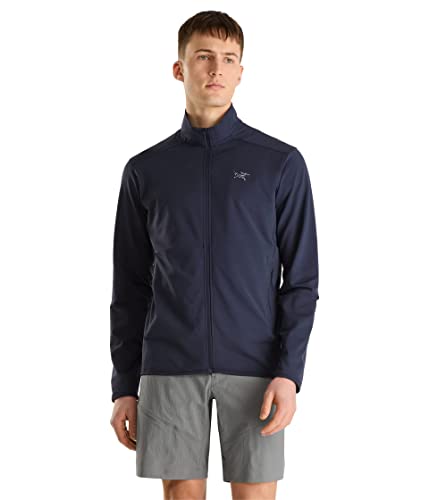 Arc'teryx Kyanite Lightweight Jacket Men's | Light Comfortable Performance Stretch Fleece Jacket | Black Sapphire, Medium