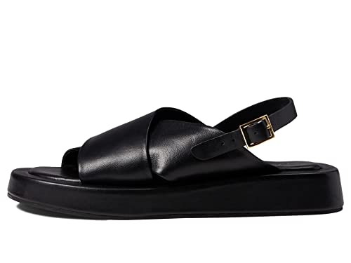 Seychelles Women's Just for Fun Sandal, Black Leather, 8.5