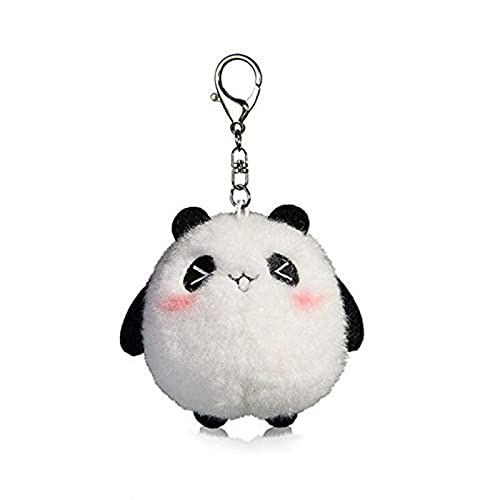 Halloluck Plush Panda Keychain Stuffed Animal Doll Ornaments Cute Pendant Panda Car Handbag Keyring, 4'