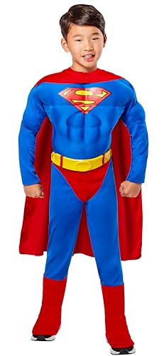 Super DC Heroes Deluxe Muscle Chest Superman Costume, Child's Medium