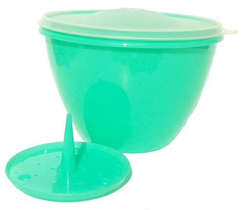 Tupperware Vintage Crisp It 679 Lettuce Keeper Bowl with Spike Green