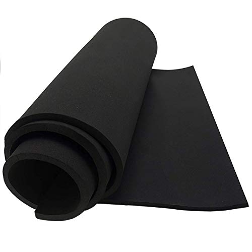 Dualplex Neoprene Sponge Foam Rubber Sheet Roll, 12X54 inches X 1/4' Thick, Cosplay Padding, DIY Project Sheet - Easy Cut Non-Adhesive Multi-Function Soundproof Foam Sheet