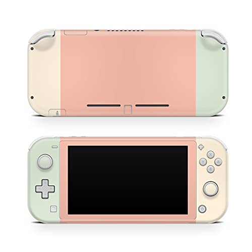TACKY DESIGN Classic Solid Color Skin Compatible with Nintendo Switch lite Skin, Orange Color Blocking Skin Compatible with Switch lite Stickers Vinyl 3m Decal Cute Full wrap Cover