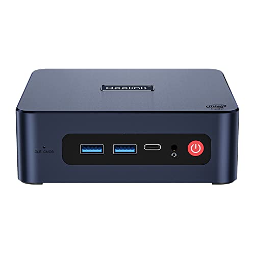 Beelink U59 Mini PC Intel N5105 4C/4T Turbo 2.9Ghz 16GB DDR4 512GB SSD Mini Computers, Dual HDMI + Type-C Triple 4K displays, Dual LAN Ports, 4xUSB3.0, PD Charge, WiFi 5, Openwrt or Plex