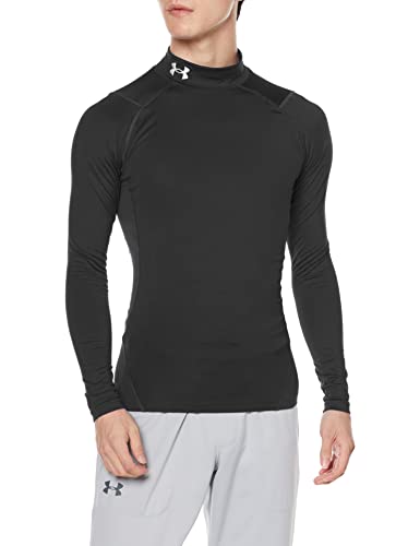 Under Armour Mens Coldgear Armour Compression Mock , Black (001)/White , X-Large