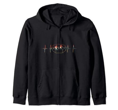 Gaga Bal Heartbeat Retro ECG EKG Zip Hoodie