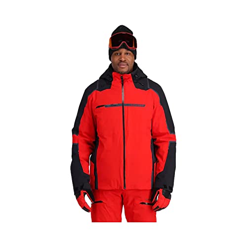 Spyder Titan Insulated Ski Jacket (Men's), Volcano/Black, Large