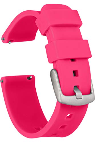 GadgetWraps 20mm Gizmo Watch Silicone Watch Band Strap with Quick Release Pins – Compatible with Gizmo Watch, Samsung, Pebble – 20mm Quick Release Watch Band (Hyper Pink, 20mm)