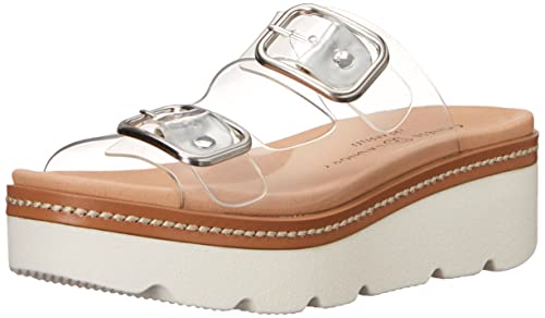 Chinese Laundry Women's Surfs UP Wedge Sandal, Clear, 8