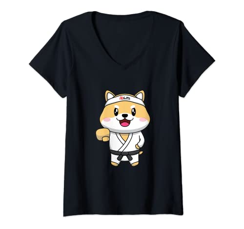 Womens UpLift Martial Arts Logo Updog V-Neck T-Shirt