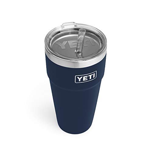 YETI Rambler 26 oz Straw Cup, Vacuum Insulated, Stainless Steel with Straw Lid, Navy