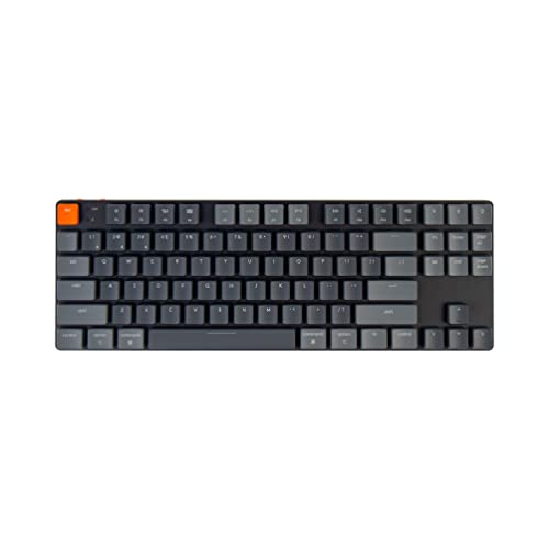 Keychron K1 SE, 87 Keys Ultra-Slim Wireless Bluetooth/USB Wired Mechanical Keyboard with RGB LED Backlit, Low-Profile Gateron Mechanical Blue Switch Compatible with Mac Windows