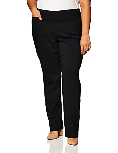 Briggs New York Womens Plus-Size Super Stretch Millennium Welt Pocket Pull-on Career Pants, Black, 24 US