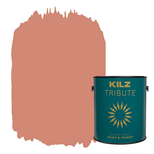 KILZ TRIBUTE Paint & Primer, Interior, Matte, Baked Terra Cotta, 1 Gallon