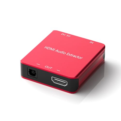 Azduou 4K HDMI 2.0 Audio Extractor HDMI Adapter for PlayStation 5 Supports 18Gpbs Bandwidth, HDCP2.2, Dolby Digital/DTS Passthrough CEC and HDR10