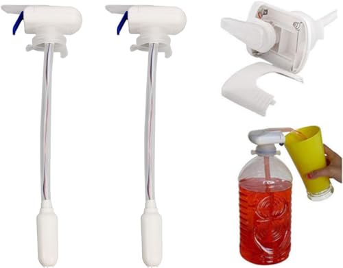 Set of 2 Electric Automatic Tap Drink - Dispenser for Bottle Jug Spout Gallon Juice Beer Spill Proof Pump Milk Gallon - Pump Dispensers for Home and Kitchen - Tap Drink Straw