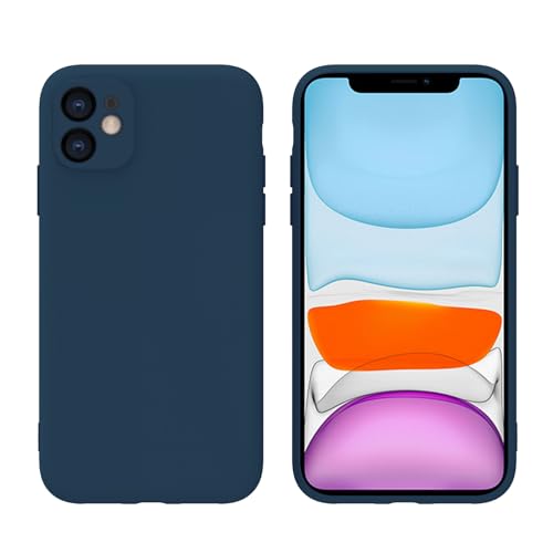 GROZHJAL for iPhone 11 Case,Liquid Silicone Case,Anti-Scratch Microfiber Liningr,Shockproof Protective Phone Case Slim Thin Cover 6.1 inch (iPhone 11 6.1, Blue)