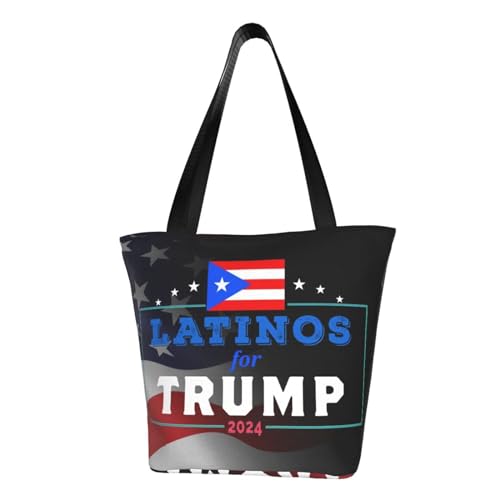 Latinos For Trump 2024 Donald Trump 2024 Fashion Shoulder Bag Large Capacity For Man Or Woman