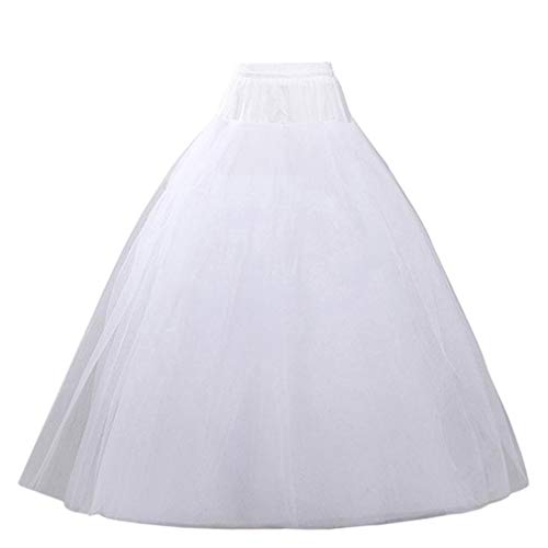 VeMee Underskirt Petticoat for Dresses Bridal Petticoat Women Crinoline Underskirt Slips for Wedding Ball Gown Dress (White New)