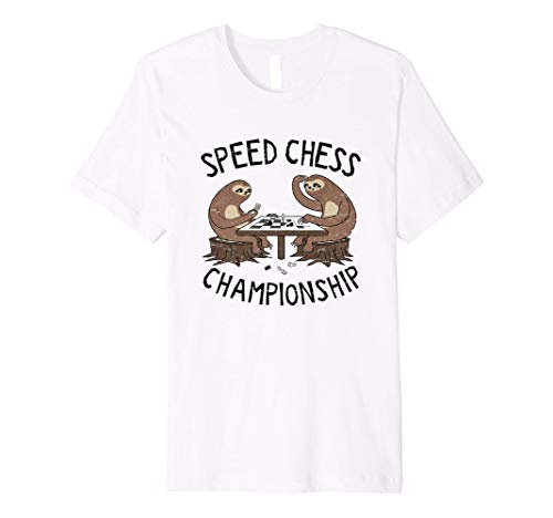 Chess Championship - Funny Sloth Speed Chess Premium T-Shirt
