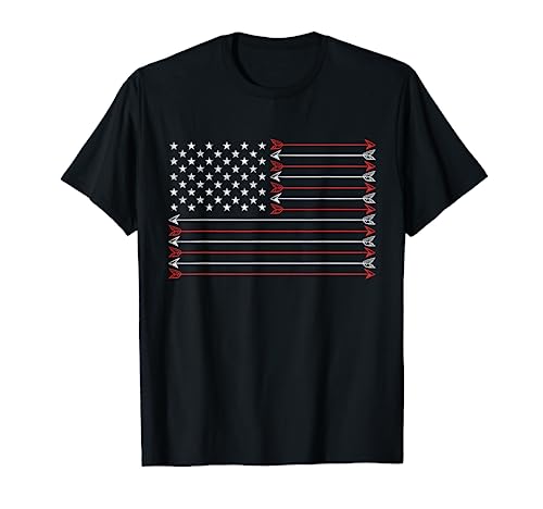 American Flag Arrows Archery Bow Hunting Archer Gift T-Shirt